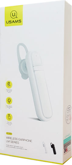 Usams LM001 Ohrstöpsel Bluetooth-Freisprecheinrichtung Kopfhörer Weiß