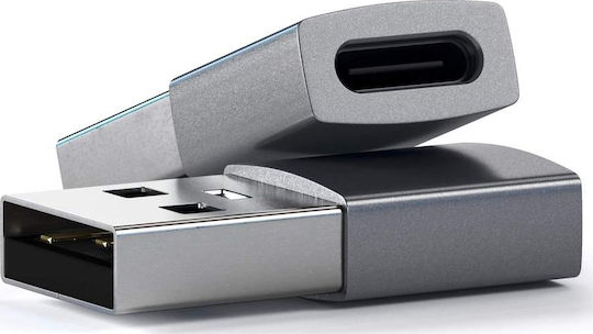 Satechi Μετατροπέας USB-A male σε USB-C female Γκρι 1τμχ ST-TAUCM