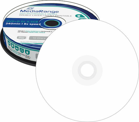 MediaRange Recordable DVD+R 8x Dual Layer 8.5GB Cake Box 10pcs