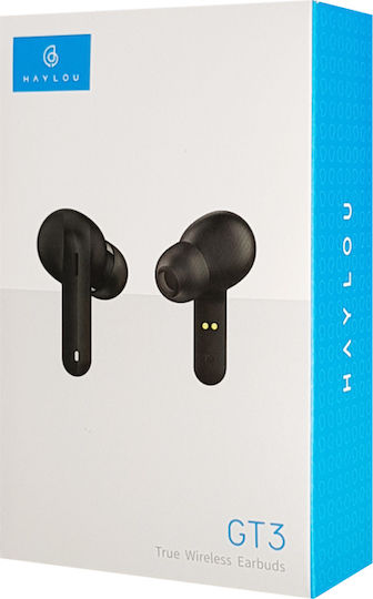 Haylou GT3 In-ear Bluetooth Handsfree Ακουστικά με Αντοχή στον Ιδρώτα και Θήκη Φόρτισης Μαύρα
