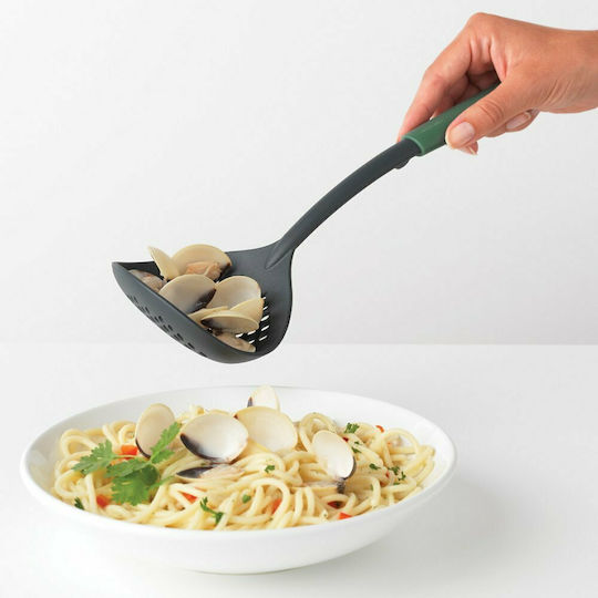 Brabantia Tasty Ρηχή Κουτάλα Κουζίνας Τρυπητή Πλαστική Πράσινη