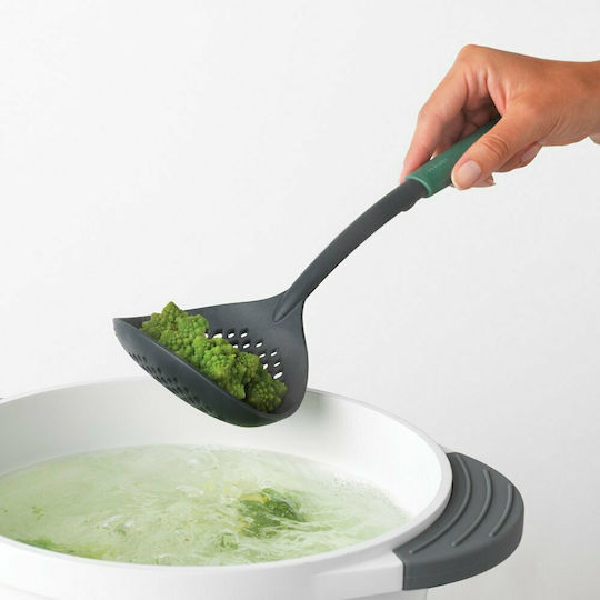 Brabantia Tasty Ρηχή Κουτάλα Κουζίνας Τρυπητή Πλαστική Πράσινη