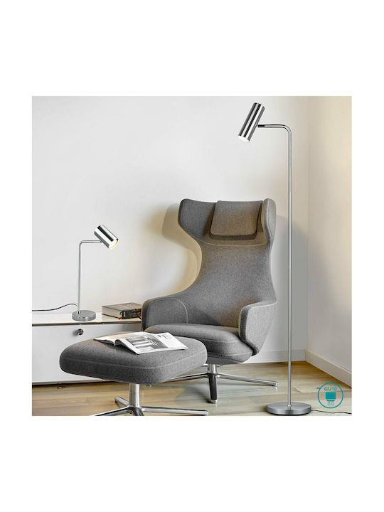 Trio Lighting Marley Φωτιστικό Δαπέδου Υ151xΜ45εκ. με Ντουί για Λαμπτήρα GU10 Ασημί