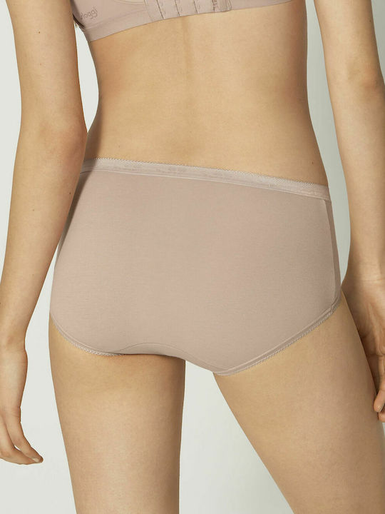 Basic Midi Cotton Women's Boxer 3Pack Beige/Grey/White