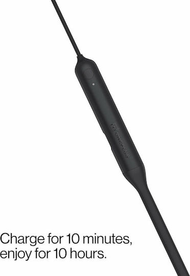OnePlus Bullets Z In-ear Bluetooth Handsfree Ακουστικά με Αντοχή στον Ιδρώτα Μαύρα
