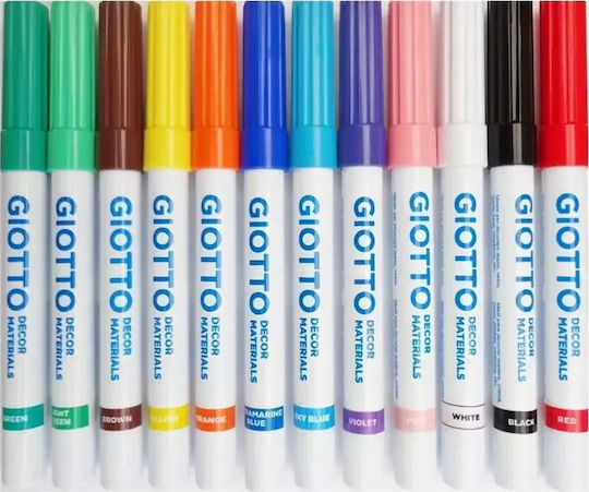 Giotto Decor Materials Μαρκαδόρος Πορτοκαλί για Ξύλο, Γυαλί και Δέρμα