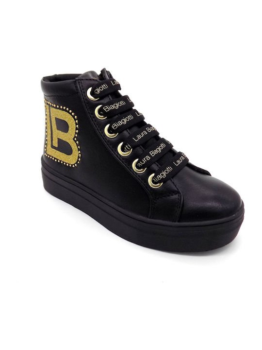 6621 Kids Sneakers High Black