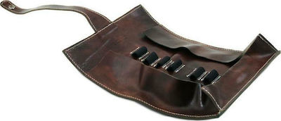 Tuscany Leather TL141620 Δερμάτινη Θήκη για 8 Στυλό σε Καφέ χρώμα