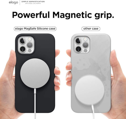 Elago MagSafe Back Cover Σιλικόνης 0.2mm Μαύρο (iPhone 12 / 12 Pro)
