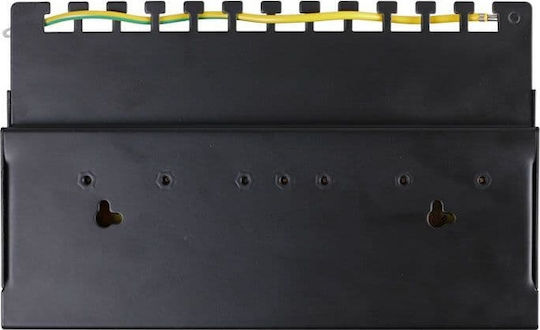 Goobay Shielded Patch Panel for Rack 1U with 12 cat6 Ports Black