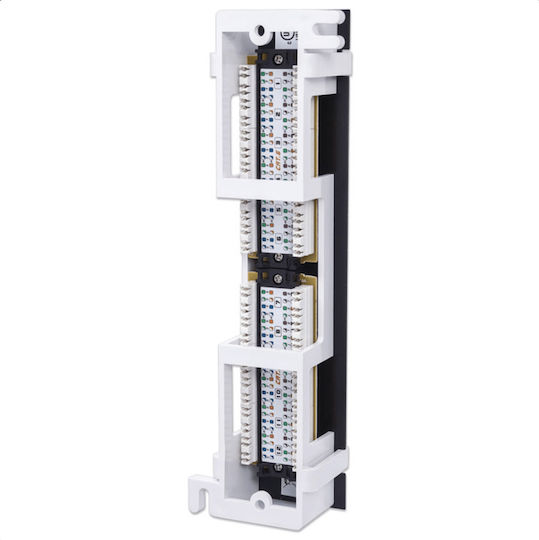 Intellinet Patch Panel for Rack 1U with 12 cat6 Ports Black