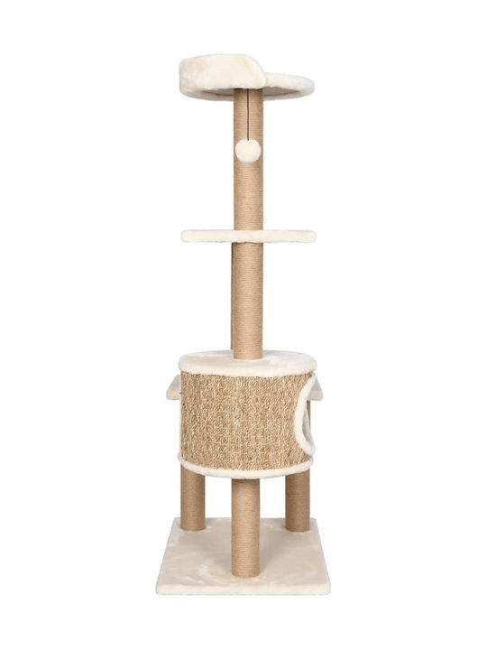 vidaXL Cat Scratching Post Cat Tree In Beige Colour 60x40x123 cm