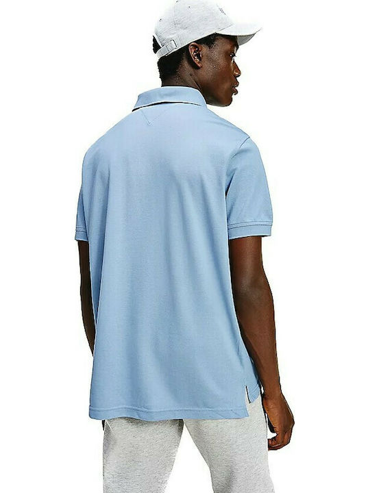 Tommy Hilfiger Ανδρική Μπλούζα Polo Κοντομάνικη Γαλάζια