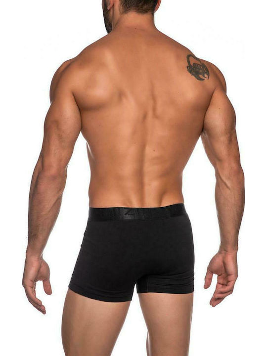 Inizio Men's Boxer Black with Patterns