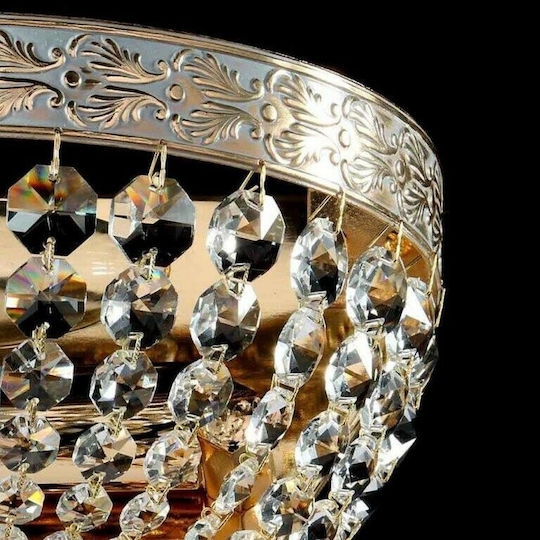 Maytoni Bella Deckenleuchte Goldfarben mit Kristallen