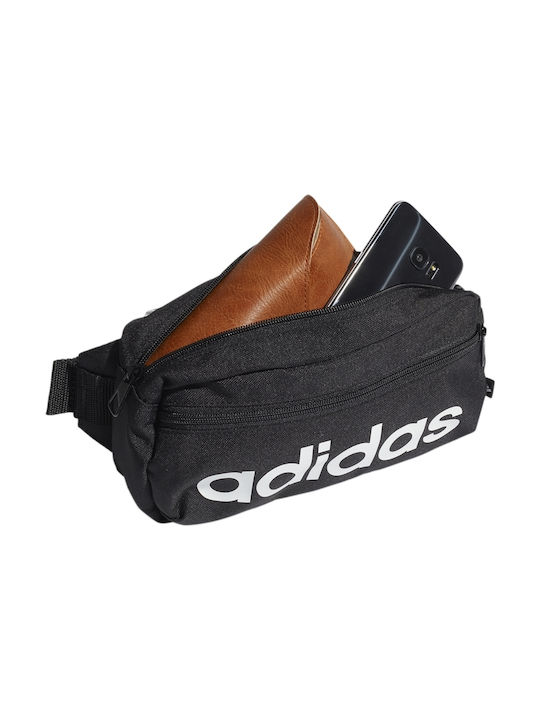 Adidas Linear Logo Unisex Τσαντάκι Μέσης για Τρέξιμο Μαύρο