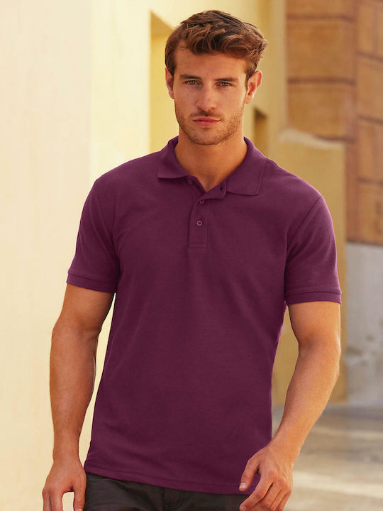 Fruit of the Loom 65/35 Ανδρικό Διαφημιστικό T-shirt Κοντομάνικο Burgundy