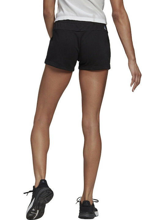 Essentials Slim Logo Γυναικείο Αθλητικό Σορτς Μαύρο