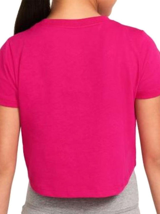 Nike Παιδικό Καλοκαιρινό Crop Top Κοντομάνικο για Κορίτσι Ροζ Futura