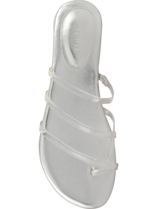 Benette3 Women's Flat Sandals in Silver Color