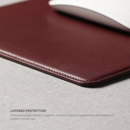 Elago Leather Mouse Pad (250mm) Burgundy ELEPAD-BGD
