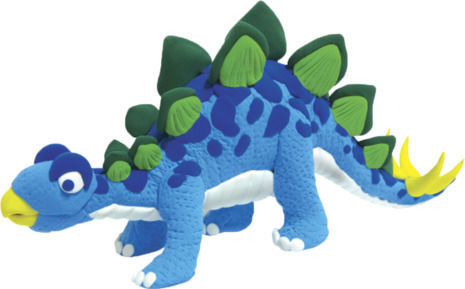 Jumping Clay Stegosaurus Children's Clay Set Multicolourς 38gr C2-3
