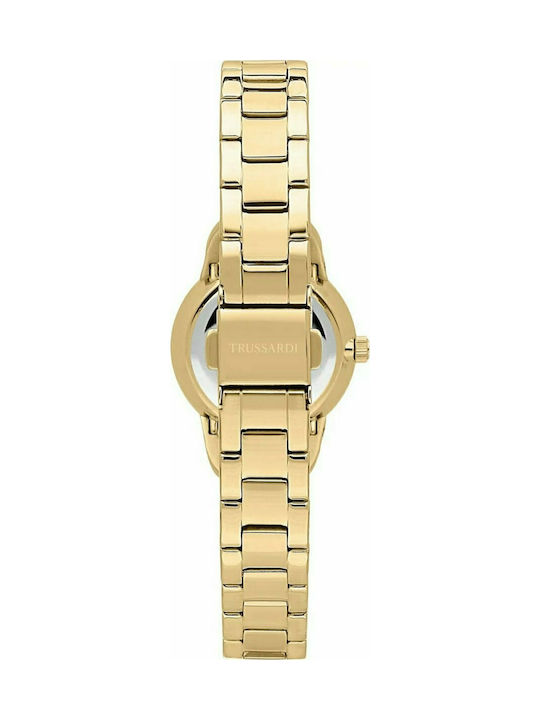 Trussardi T-Original Γυναικείο Ρολόι Μπαταρίας με Χρυσό Μεταλλικό Μπρασελέ