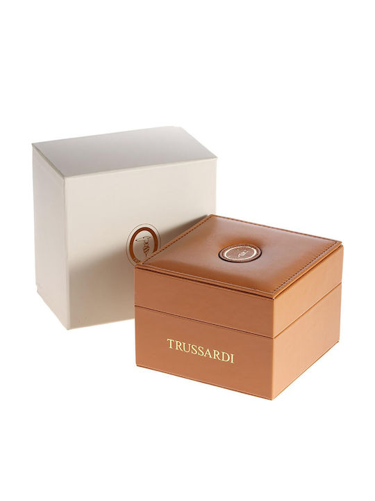 Trussardi T-Bent Γυναικείο Ρολόι 32mm Μπαταρίας με Ασημί Μεταλλικό Μπρασελέ