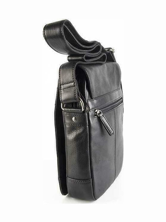 Leder Herren Tasche Schulter / Crossbody Schwarz