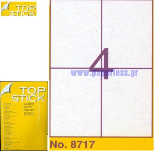 Topstick 400 Self-Adhesive Rectangular A4 Labels 105x148mm
