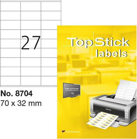 Topstick 2700 Αυτοκόλλητες Ετικέτες Α4 Ορθογώνιες 70x32mm