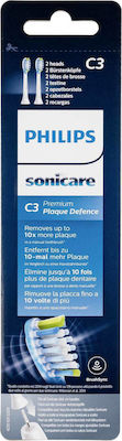 Philips Sonicare C3 Premium Plaque Defence Ανταλλακτικές Κεφαλές για Ηλεκτρική Οδοντόβουρτσα HX9042/17 2τμχ