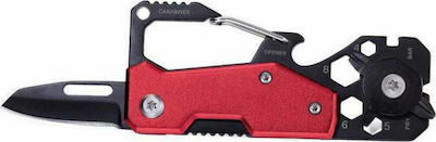 Troika Toolinator Multi-tool Keychain Red with Blade made of Stainless Steel