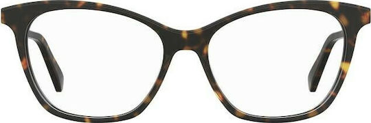 Moschino Eyeglass Frame Butterfly Brown Tortoise MOL579 086