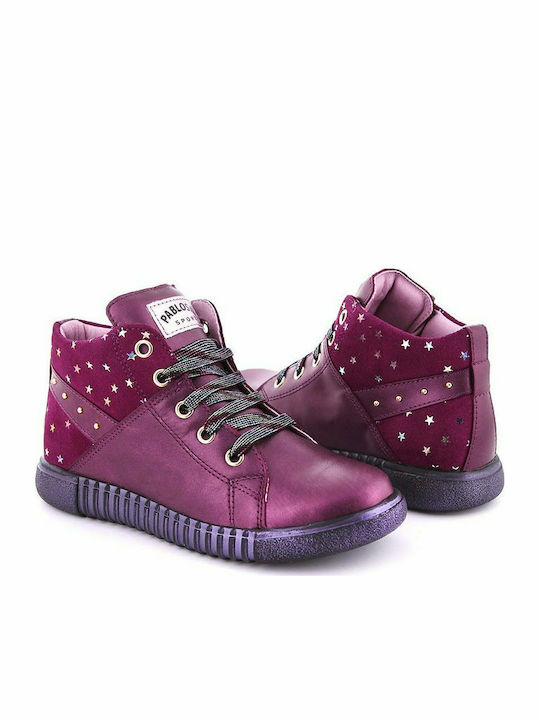 Pablosky Kids Boots with Lace Burgundy