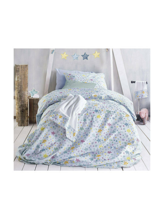 Rythmos Kids Quilt Set Single with Pillowcase Glow Blue 160x240cm