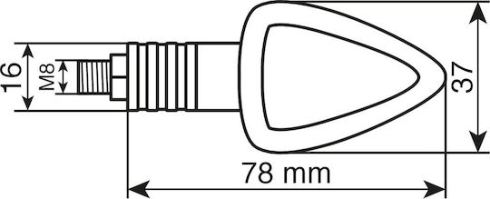 Lampa Flash Motocicletă LED 2buc