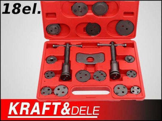 Kraft & Dele Brake Tool Σετ Επαναφοράς Εμβόλων Φρένων 18pcs