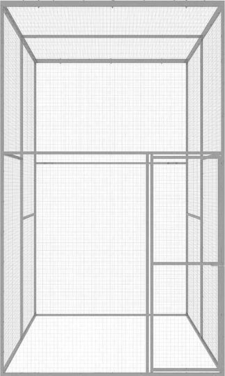 vidaXL 146360 Клетка за котки от Галванизирана Стомана 3x1,5x2,5m 300брx150брx250брсм.