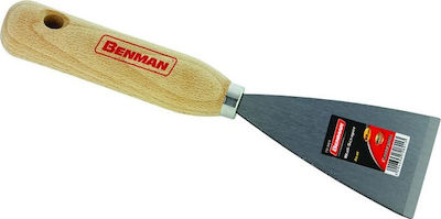 Benman Spatula Scraper Metallic 60mm with Wooden Handle 70801