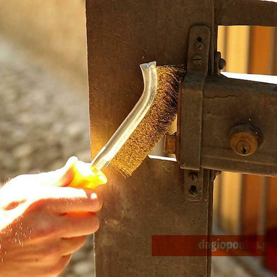 Sit Spid Συρματόβουρτσα Χειρός Ορειχάλκινη 0012 Βούρτσα με Πλαστική Λαβή