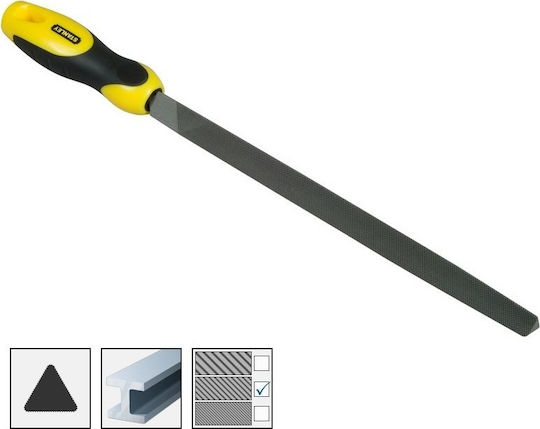 Stanley 0-22-462 File Metal 200mm Triangle with Handle (Middle Tooth)