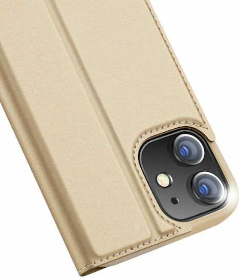 Dux Ducis Skin Pro Book Δερματίνης Χρυσό (iPhone 12 / 12 Pro)