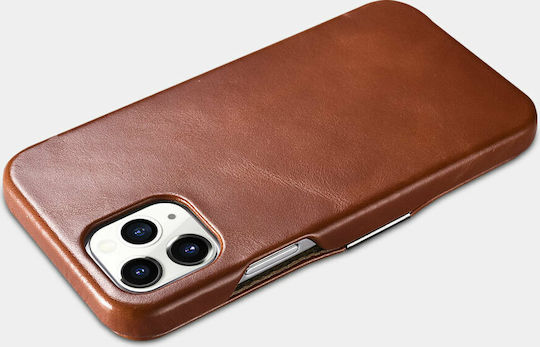 iCarer Side-Open Genuine Leather Book Leather / Synthetic Leather Black (iPhone 12 Pro Max)