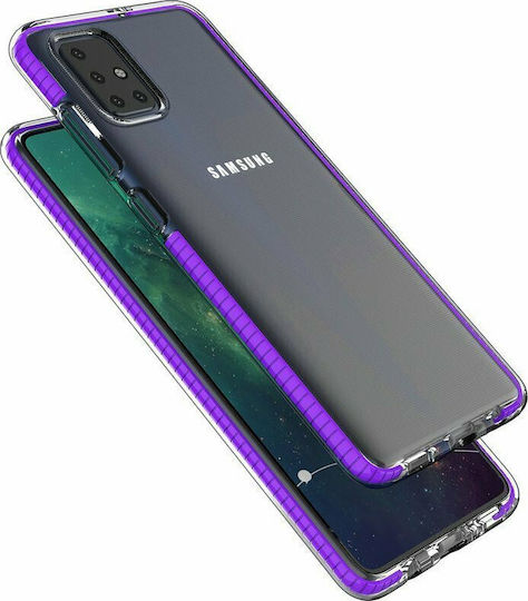 Hurtel Spring Umschlag Rückseite Silikon Fuchsie (Galaxy A51)