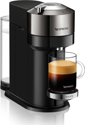 Krups Next Pod Coffee Machine Vertuo Deluxe Chrome