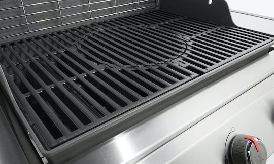 Weber Genesis II SP-435 Газово Барбекю Чугунена Решетка 86брx48брсм. с 4 бр 14.07кВт и Страничен Нагревател