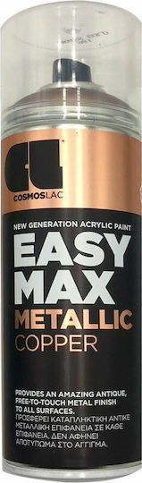 Cosmos Lac Спрей Боядисване Easy Max Metallic Акрилен с Сатен Ефект Мед 903 Металик мед 400мл