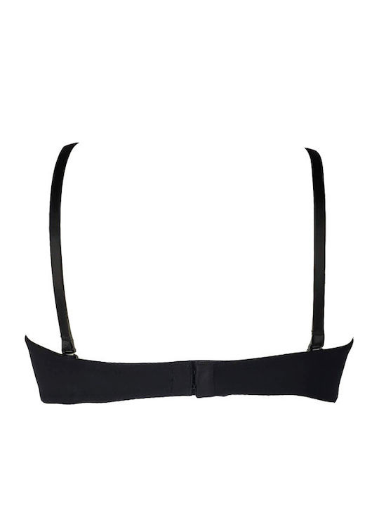 Strapless bra with detachable support COTONELLA black