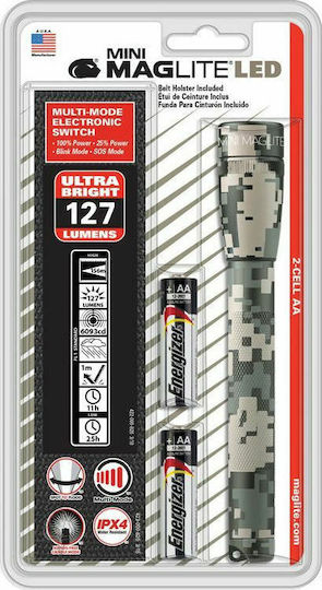 Maglite Flashlight LED IPX4 with Maximum Brightness 127lm SP22MRH Camouflage Multicolour